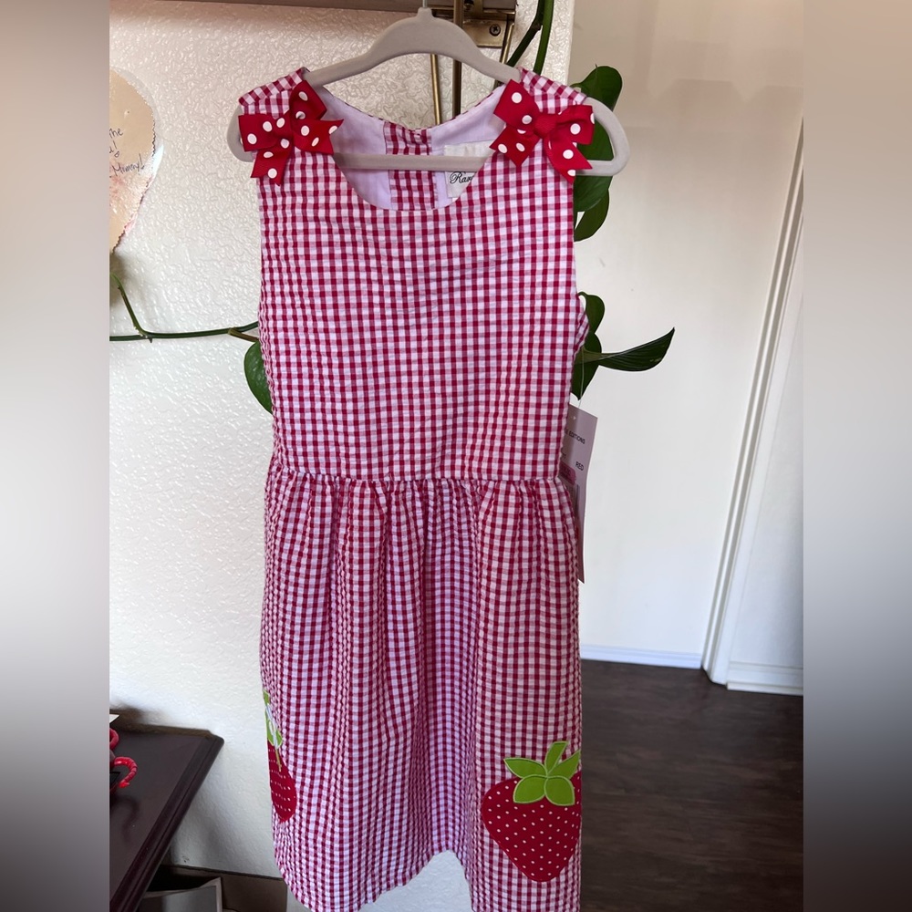Sweet strawberry springtime dress